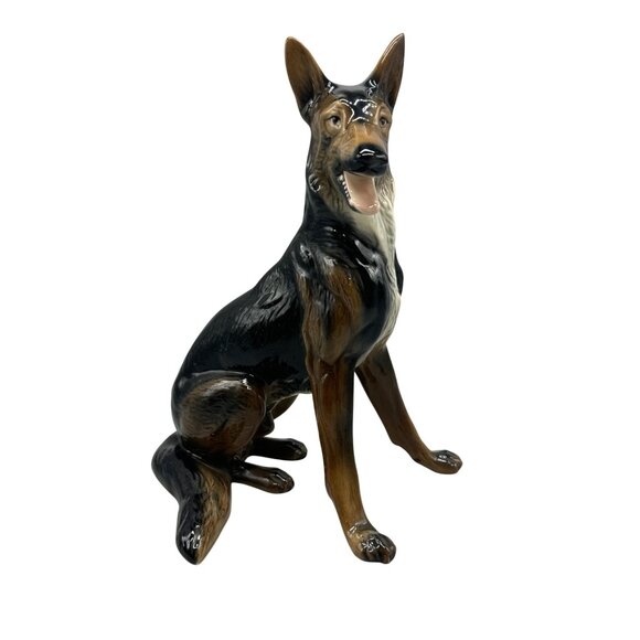 Vintage ceramica German Shepherd Figurine cuernavaca Mexico statue 14" READ - Picture 1 of 16